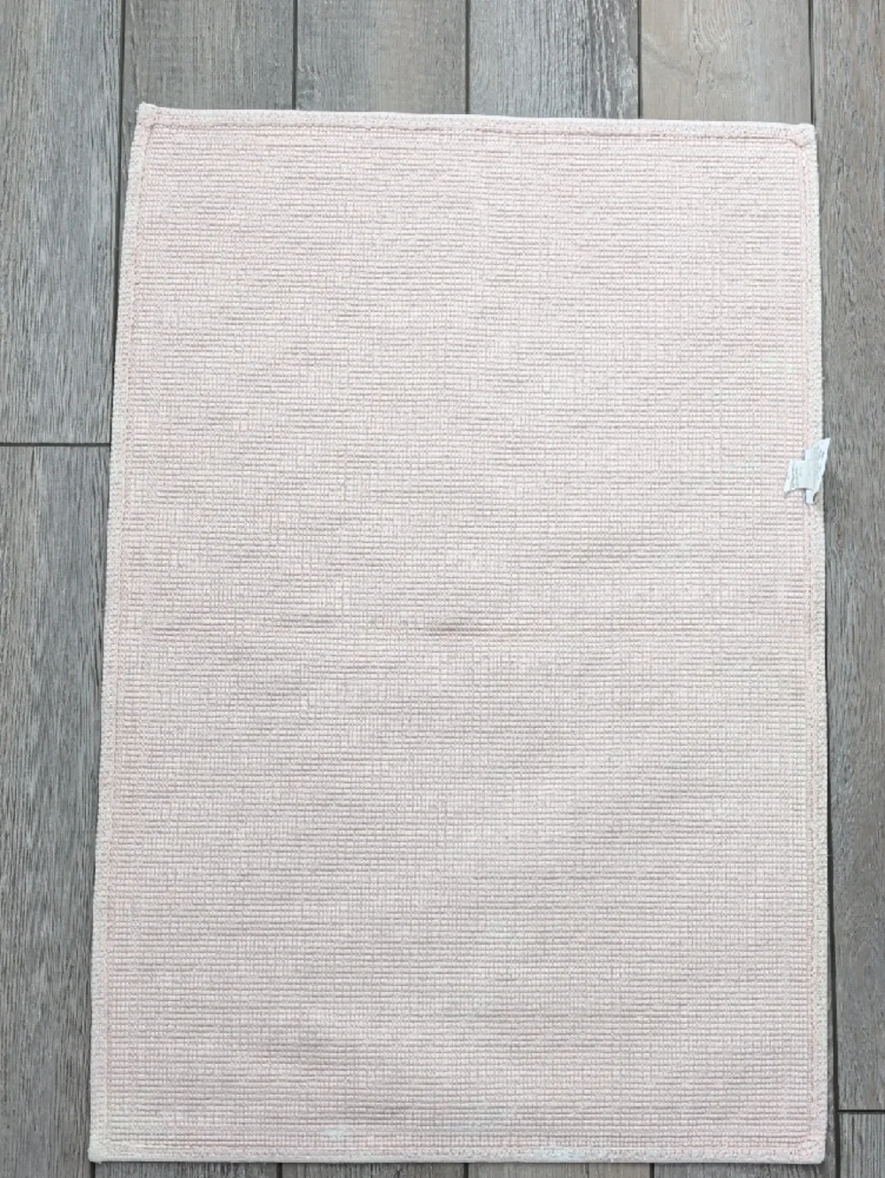 Cotton Textured Light Pink Bath Mat Threshold